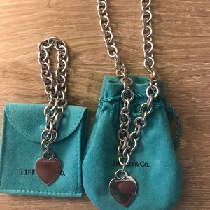 Authentic Tiffany & Co. Heart Tag Set